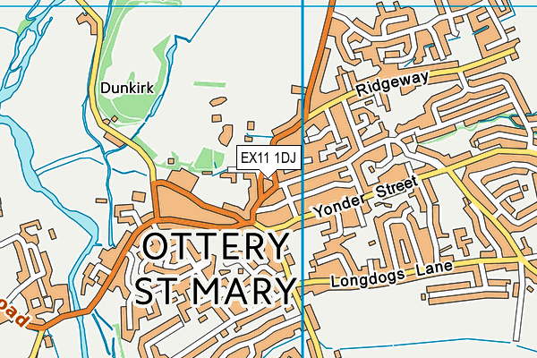 EX11 1DJ map - OS VectorMap District (Ordnance Survey)