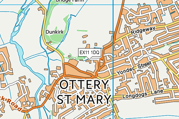 EX11 1DQ map - OS VectorMap District (Ordnance Survey)