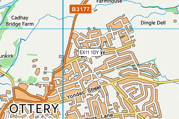 EX11 1DY map - OS VectorMap District (Ordnance Survey)