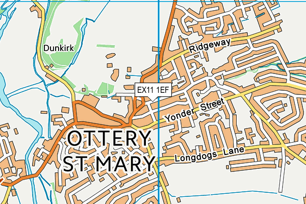 EX11 1EF map - OS VectorMap District (Ordnance Survey)