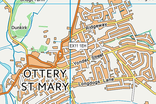 EX11 1EH map - OS VectorMap District (Ordnance Survey)