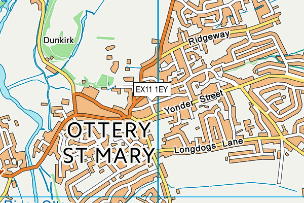 EX11 1EY map - OS VectorMap District (Ordnance Survey)