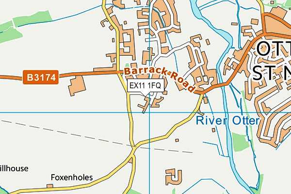 EX11 1FQ map - OS VectorMap District (Ordnance Survey)