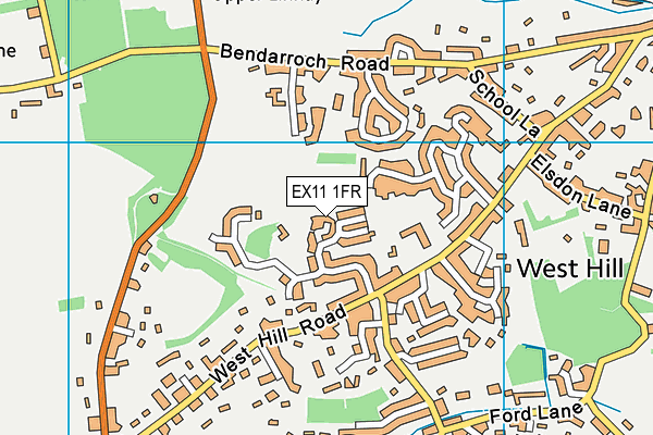 EX11 1FR map - OS VectorMap District (Ordnance Survey)