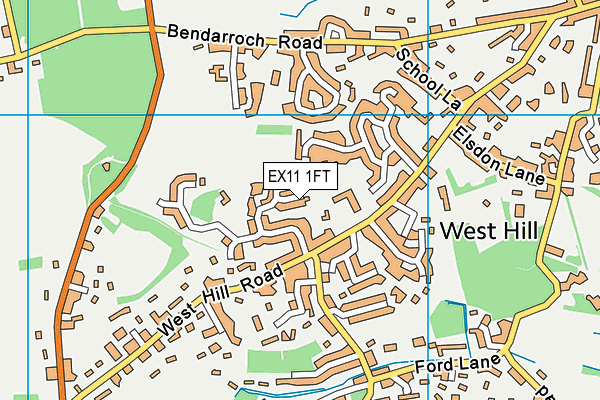 EX11 1FT map - OS VectorMap District (Ordnance Survey)