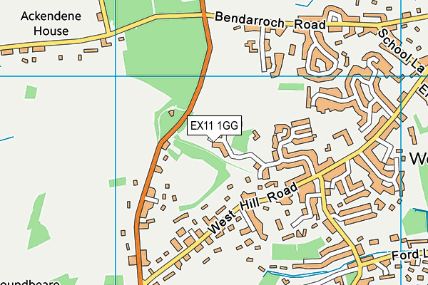 EX11 1GG map - OS VectorMap District (Ordnance Survey)