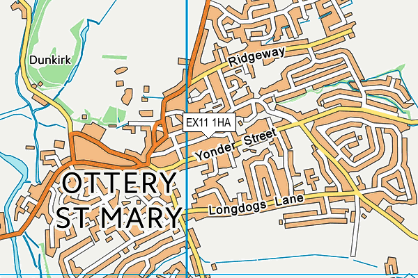 EX11 1HA map - OS VectorMap District (Ordnance Survey)