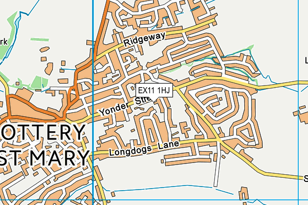 EX11 1HJ map - OS VectorMap District (Ordnance Survey)