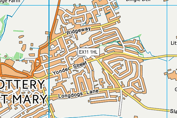 EX11 1HL map - OS VectorMap District (Ordnance Survey)