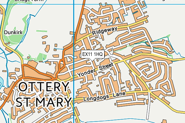 EX11 1HQ map - OS VectorMap District (Ordnance Survey)