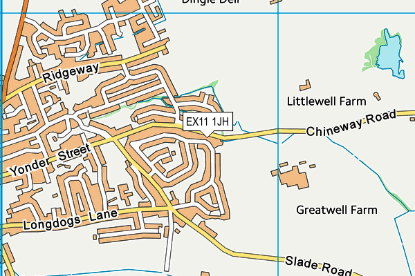 EX11 1JH map - OS VectorMap District (Ordnance Survey)