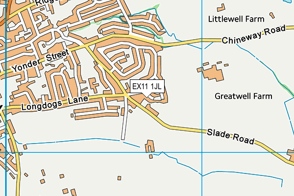 EX11 1JL map - OS VectorMap District (Ordnance Survey)