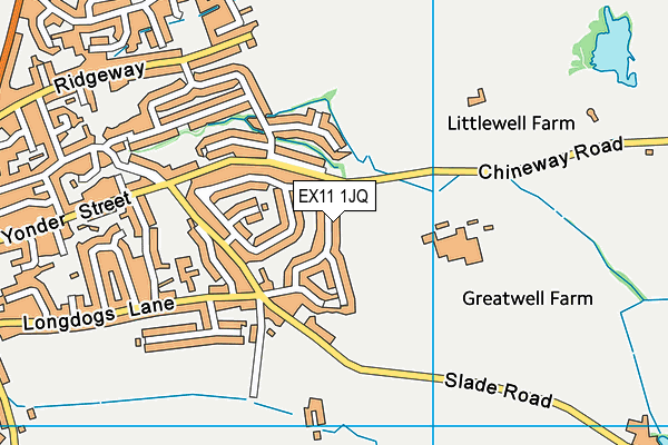 EX11 1JQ map - OS VectorMap District (Ordnance Survey)