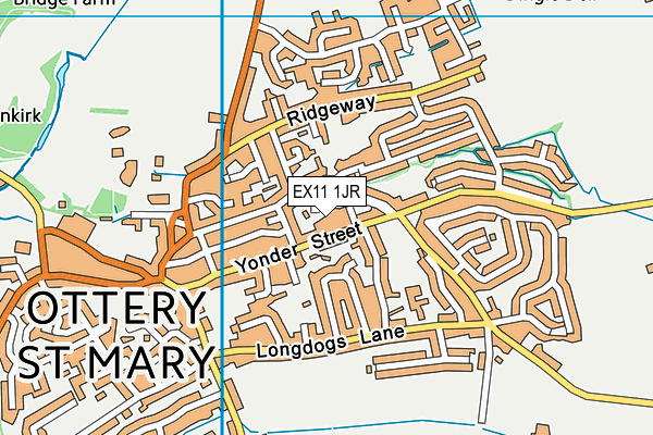 EX11 1JR map - OS VectorMap District (Ordnance Survey)