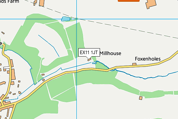 EX11 1JT map - OS VectorMap District (Ordnance Survey)