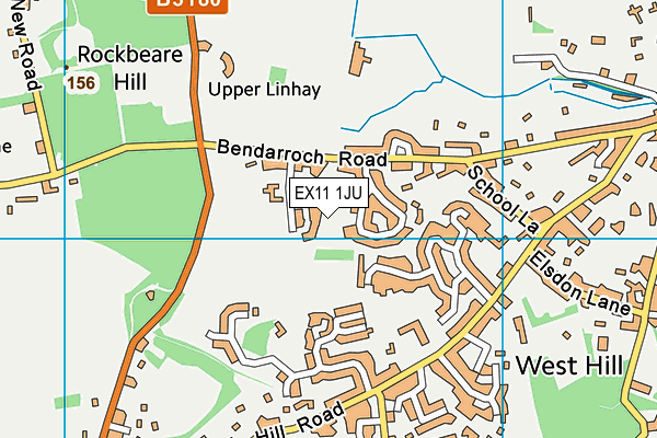 EX11 1JU map - OS VectorMap District (Ordnance Survey)