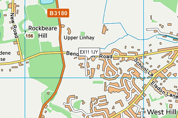 EX11 1JY map - OS VectorMap District (Ordnance Survey)