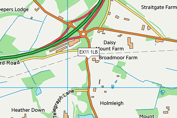 EX11 1LB map - OS VectorMap District (Ordnance Survey)