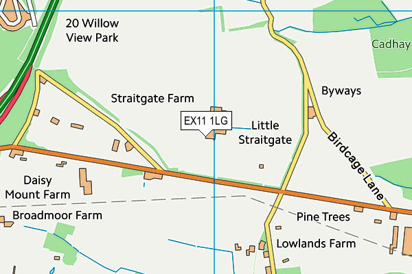 EX11 1LG map - OS VectorMap District (Ordnance Survey)