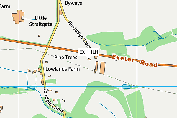 EX11 1LH map - OS VectorMap District (Ordnance Survey)