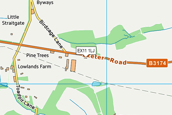 EX11 1LJ map - OS VectorMap District (Ordnance Survey)