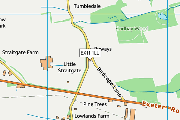 EX11 1LL map - OS VectorMap District (Ordnance Survey)