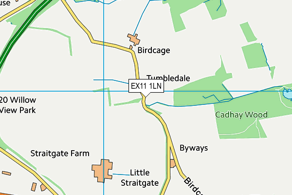 EX11 1LN map - OS VectorMap District (Ordnance Survey)