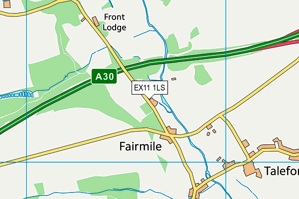 EX11 1LS map - OS VectorMap District (Ordnance Survey)