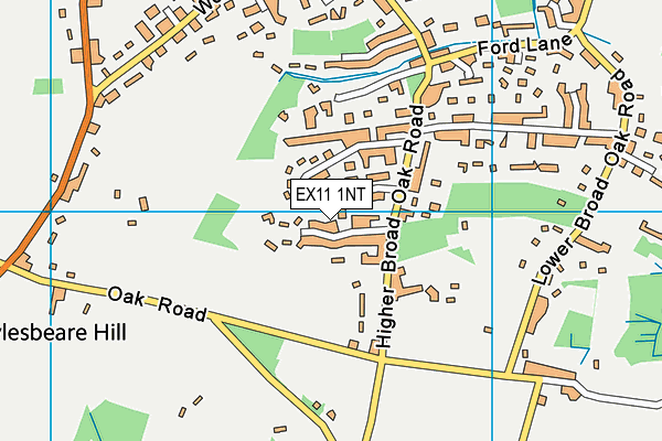 EX11 1NT map - OS VectorMap District (Ordnance Survey)