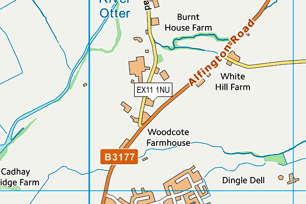 EX11 1NU map - OS VectorMap District (Ordnance Survey)