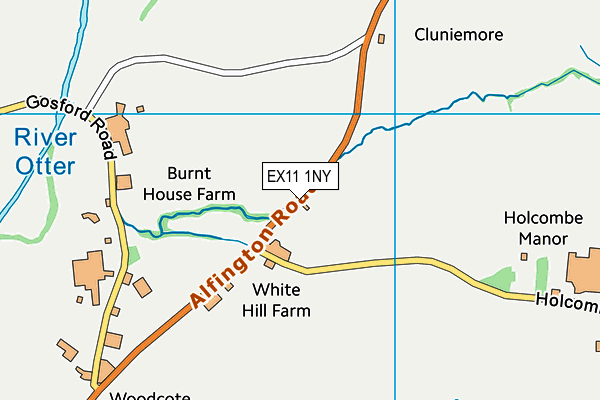 EX11 1NY map - OS VectorMap District (Ordnance Survey)