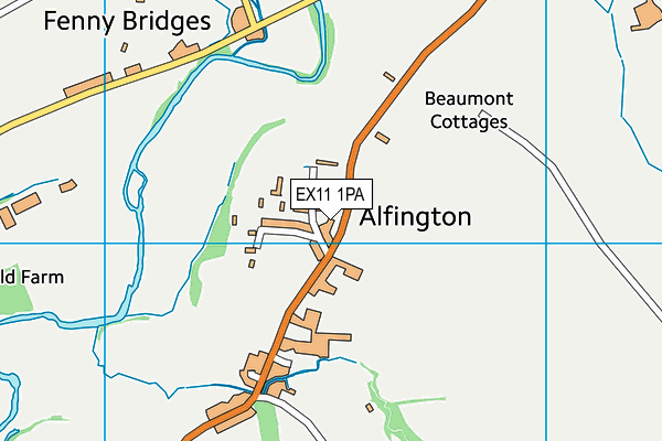 EX11 1PA map - OS VectorMap District (Ordnance Survey)