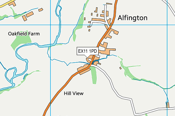 EX11 1PD map - OS VectorMap District (Ordnance Survey)