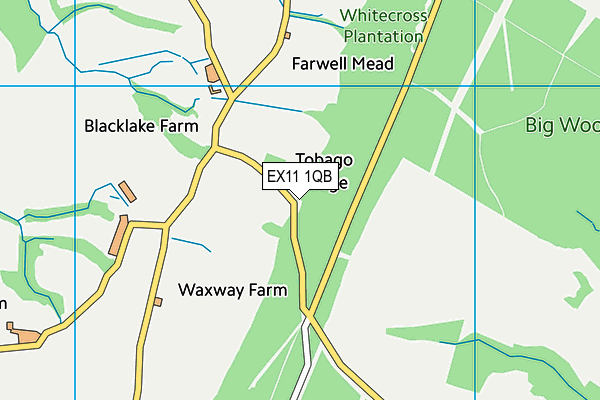 EX11 1QB map - OS VectorMap District (Ordnance Survey)