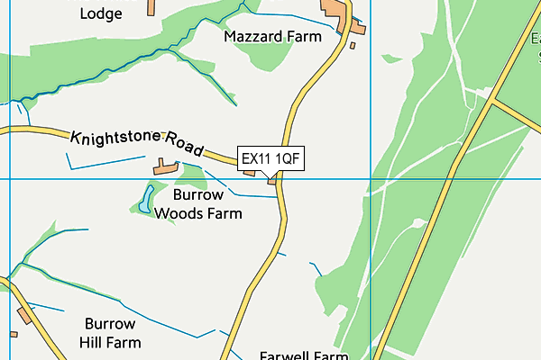 EX11 1QF map - OS VectorMap District (Ordnance Survey)