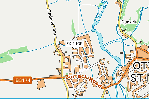 EX11 1QP map - OS VectorMap District (Ordnance Survey)