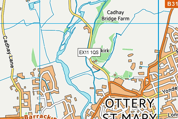 EX11 1QS map - OS VectorMap District (Ordnance Survey)