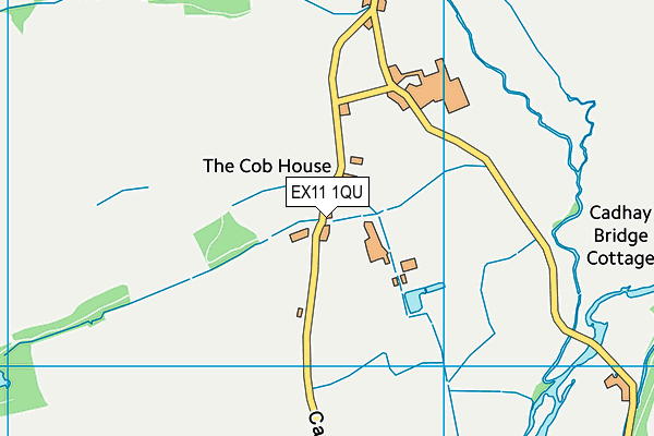 EX11 1QU map - OS VectorMap District (Ordnance Survey)