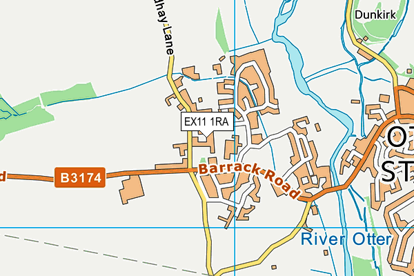 The Kings School Devon map (EX11 1RA) - OS VectorMap District (Ordnance Survey)