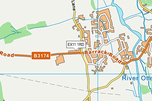 EX11 1RD map - OS VectorMap District (Ordnance Survey)
