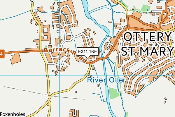 EX11 1RE map - OS VectorMap District (Ordnance Survey)