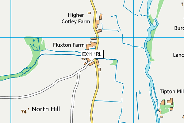 EX11 1RL map - OS VectorMap District (Ordnance Survey)