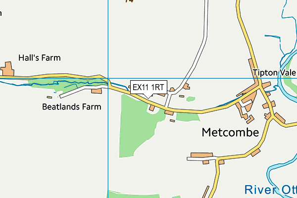 EX11 1RT map - OS VectorMap District (Ordnance Survey)