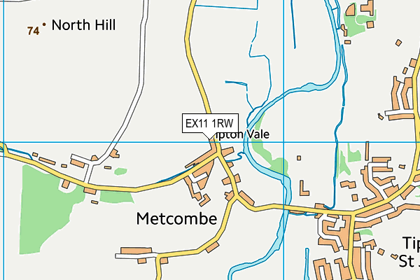 EX11 1RW map - OS VectorMap District (Ordnance Survey)