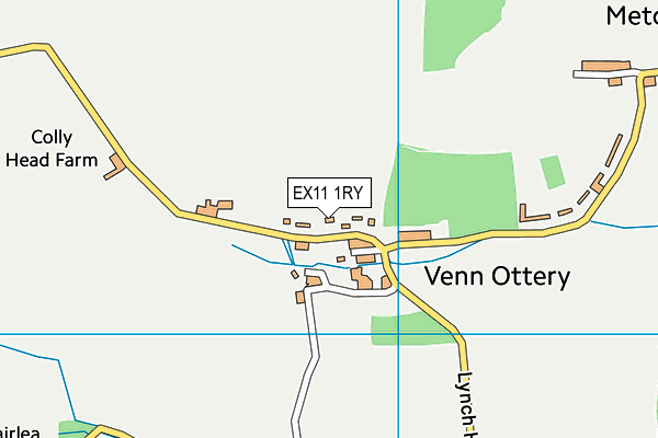 EX11 1RY map - OS VectorMap District (Ordnance Survey)