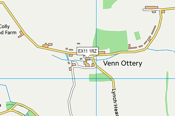 EX11 1RZ map - OS VectorMap District (Ordnance Survey)