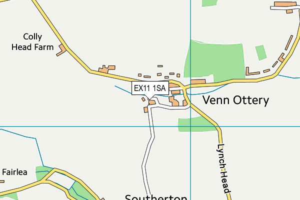 EX11 1SA map - OS VectorMap District (Ordnance Survey)