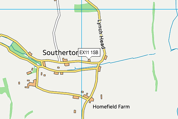 EX11 1SB map - OS VectorMap District (Ordnance Survey)