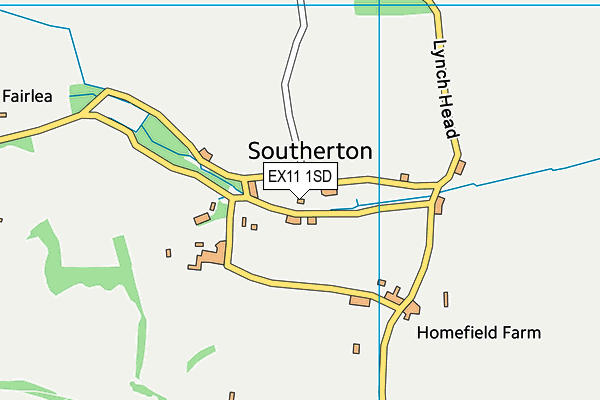 EX11 1SD map - OS VectorMap District (Ordnance Survey)