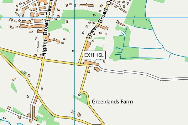 EX11 1SL map - OS VectorMap District (Ordnance Survey)